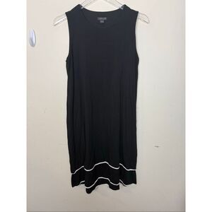 J. Jill Wearever Collection Black Stretchy Sleeveless Tank Midi Dress Size S Tra
